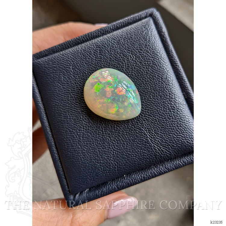 21.14 Ct. Multi Color Cabochon Semi-Black Opal from Ethiopia