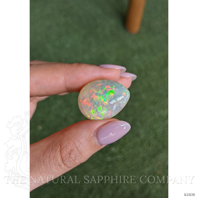 21.14 Ct. Multi Color Cabochon Semi-Black Opal from Ethiopia