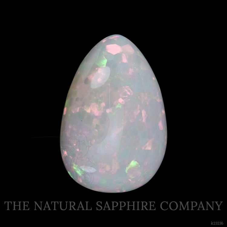 19.43 Ct. Multi Color Cabochon White Opal from Ethiopia