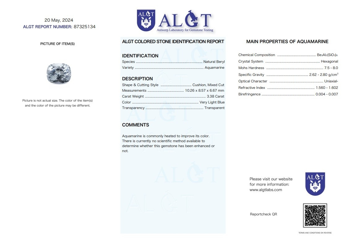 3.38 Ct. Aquamarine from Brazil