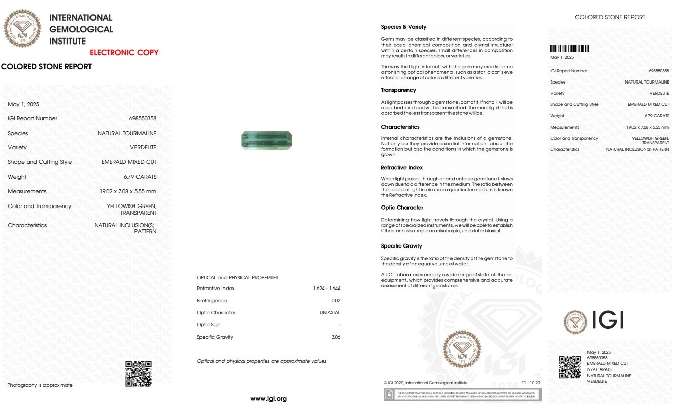 6.79 Ct. Tourmaline from Mozambique