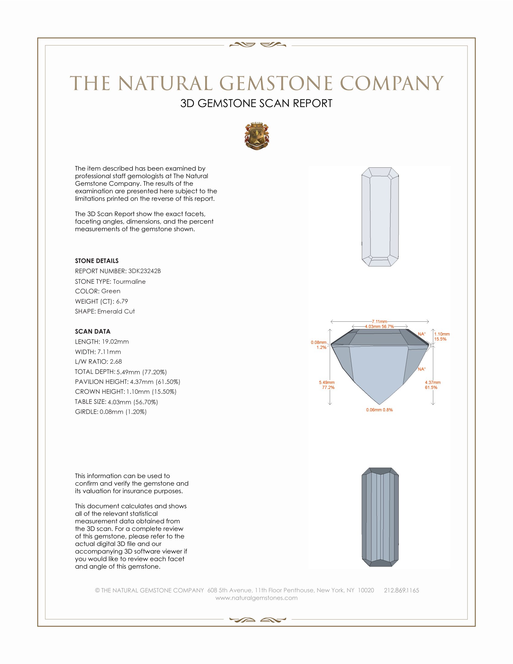 6.79 Ct. Tourmaline from Mozambique