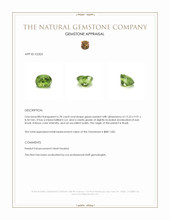 6.78 Ct. Green Peridot from Brazil Appraisal
