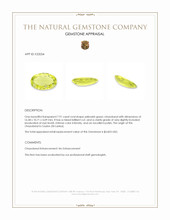 7.91 Ct. Chrysoberyl from Ceylon (Sri Lanka) Appraisal
