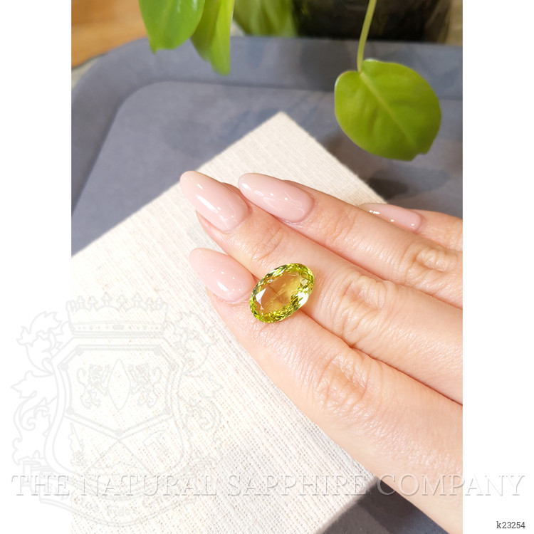 7.91 Ct. Yellowish Green Chrysoberyl from Ceylon (Sri Lanka)