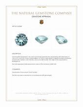 1.06 Ct. Greenish Blue Aquamarine from Madagascar Appraisal