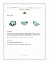 2.59 Ct. Greenish Blue Aquamarine from Madagascar Appraisal