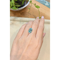 4.70 Ct. Greenish Blue Aquamarine from Madagascar Life Style