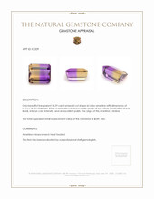 18.29 Ct. Ametrine from Bolivia Appraisal