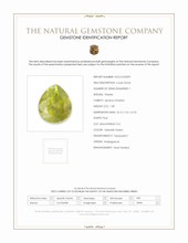 1.89 Ct. Yellowish Green Sphene (Titanite) from Madagascar Scan Report