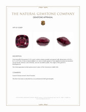 3.22 Ct. Purplish Red Garnet from Madagascar Appraisal