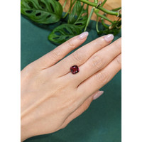 3.22 Ct. Purplish Red Garnet from Madagascar Life Style