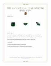 1.15 Ct. Tsavorite Garnet from Kenya Appraisal