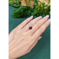 3.16 Ct. Red Garnet from Madagascar Life Style