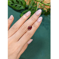 2.90 Ct. Purplish Red Garnet from Madagascar Life Style