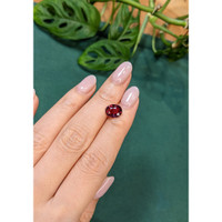 2.74 Ct. Purplish Red Garnet from Madagascar Life Style