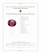 2.13 Ct. Purplish Pink Garnet from Madagascar Scan Report