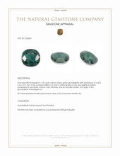1.10 Ct. Green Grandidierite from Madagascar Appraisal