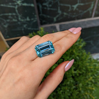 30.36 Ct. Aquamarine from Brazil Life Style