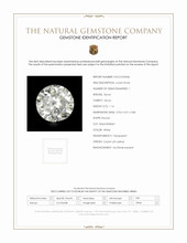 1.16 Ct. White Zircon from Ceylon (Sri Lanka) Scan Report