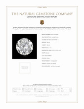 1.12 Ct. White Zircon from Ceylon (Sri Lanka) Scan Report