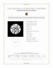 1.11 Ct. White Zircon from Ceylon (Sri Lanka) Scan Report