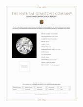 1.24 Ct. White Zircon from Ceylon (Sri Lanka) Scan Report