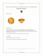 0.23 Ct. Yellowish Orange Madeira Citrine from Brazil Appraisal