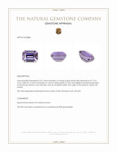 2.07 Ct. Purple Spinel from Ceylon (Sri Lanka) Appraisal