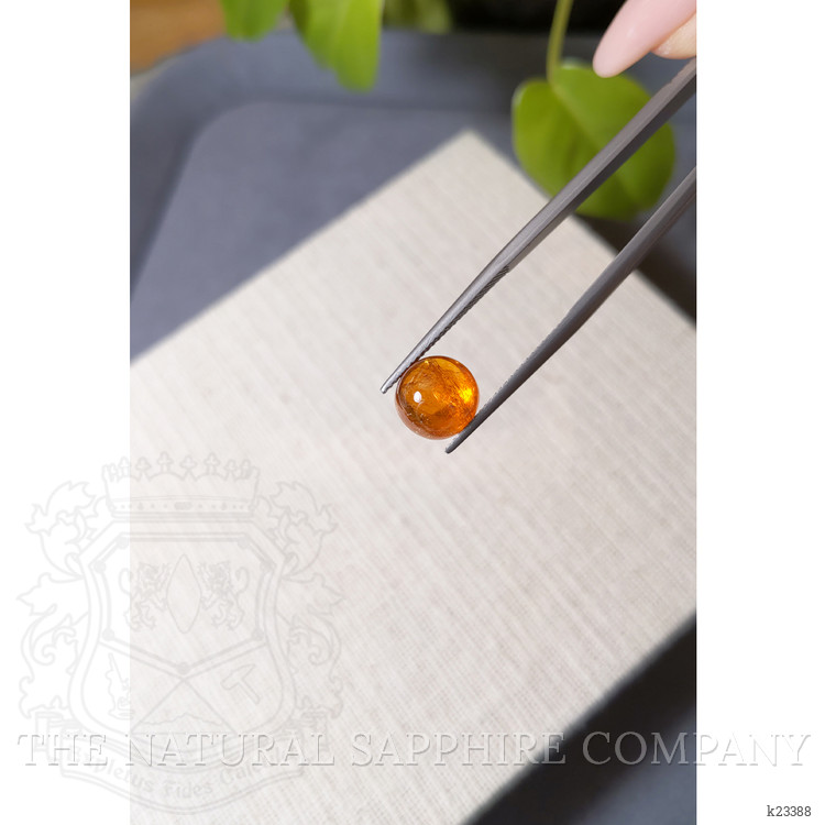 5.69 Ct. Orange Cabochon Spessartite Garnet from Tanzania