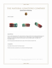 4.87 Ct. Multi Color Tourmaline from Brazil Appraisal