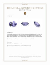 0.40 Ct. Violet Spinel from Ceylon (Sri Lanka) Appraisal