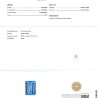 28.50 Ct. Blue Aquamarine from Brazil Scan Report