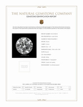 1.18 Ct. White Zircon from Ceylon (Sri Lanka) Scan Report