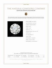 1.12 Ct. White Zircon from Ceylon (Sri Lanka) Scan Report