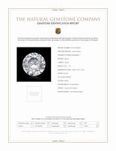 1.10 Ct. White Zircon from Ceylon (Sri Lanka) Scan Report
