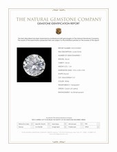 1.24 Ct. White Zircon from Ceylon (Sri Lanka) Scan Report