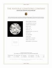 1.07 Ct. White Zircon from Ceylon (Sri Lanka) Scan Report