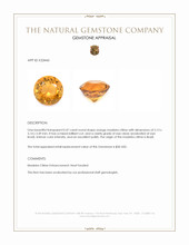 0.47 Ct. Orange Madeira Citrine from Brazil Appraisal