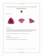 1.82 Ct. Pink Tourmaline from Mozambique Appraisal
