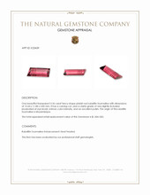 3.26 Ct. Pinkish Red Rubellite Tourmaline from Mozambique Appraisal
