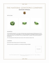 1.65 Ct. Demantoid Garnet from Madagascar Appraisal