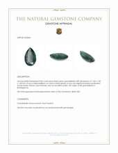 0.85 Ct. Green Grandidierite from Madagascar Appraisal