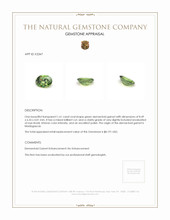 1.61 Ct. Demantoid Garnet from Madagascar Appraisal