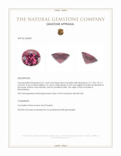 4.01 Ct. Pink Tourmaline from Mozambique Appraisal