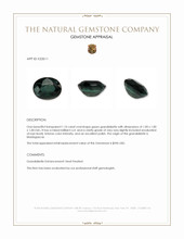 1.10 Ct. Green Grandidierite from Madagascar Appraisal