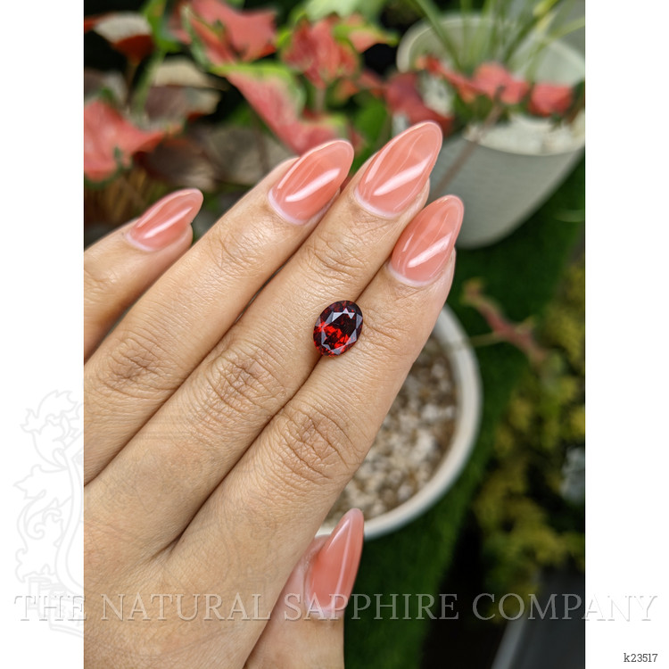3.38 Ct. Red Garnet from Ceylon (Sri Lanka)