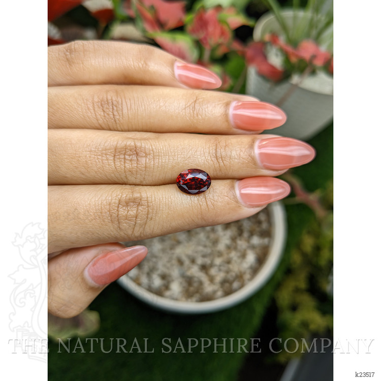 3.38 Ct. Red Garnet from Ceylon (Sri Lanka)