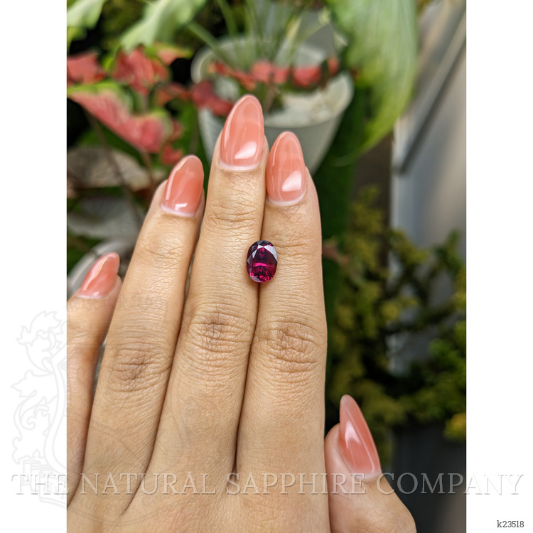 2.97 Ct. Purplish Pink Garnet from Ceylon (Sri Lanka)