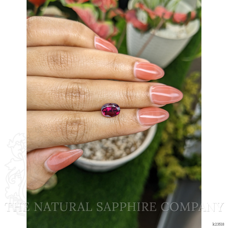 2.97 Ct. Purplish Pink Garnet from Ceylon (Sri Lanka)